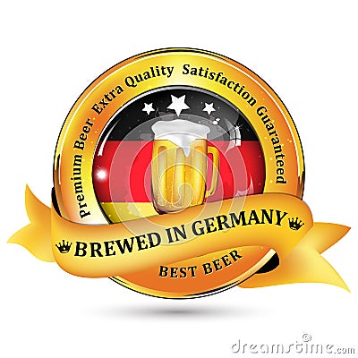 Brewed in Germany - Premium Beer Extra quality Vector Illustration