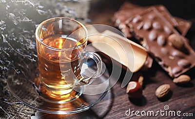 Brewed tea on a serving table Stock Photo