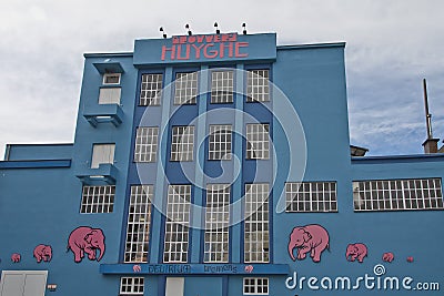 Brewery Huyghe, brewery of beer Delirium Tremens Editorial Stock Photo