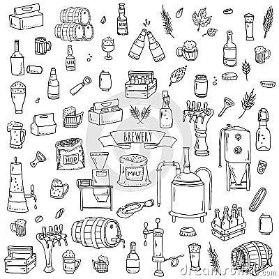 Brewery icons Vector Illustration