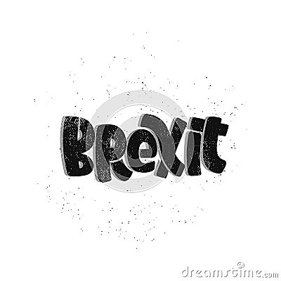Brexit, Britannia lettering Vector Illustration
