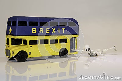 The Brexit Bus Stock Photo