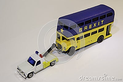 The Brexit Bus Stock Photo