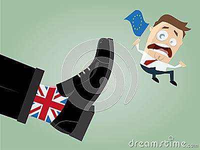 Brexit Great Britain EU exit Vector Illustration