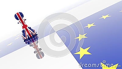 Brexit pawn chess great britain european - 3d rendering Stock Photo