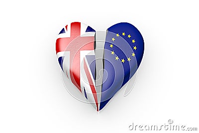 Brexit, Symbol of the Referendum UK vs EU Stock Photo