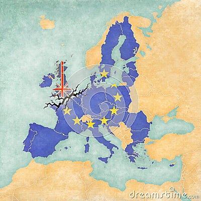 Brexit - United Kingdom and European Union Stock Photo