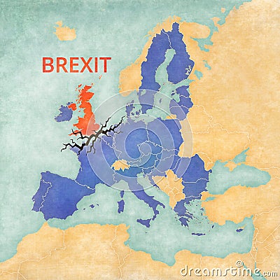 Brexit - United Kingdom and European Union Stock Photo