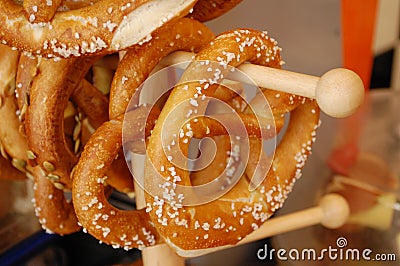 A brezel, German bread Stock Photo