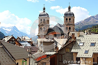 Collegiate Church of Notre-Dame-et-St-Nicolas, Briancon, France Editorial Stock Photo