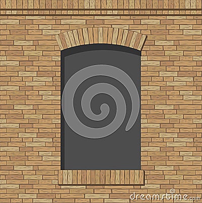 Brick arch opening Stock Photo