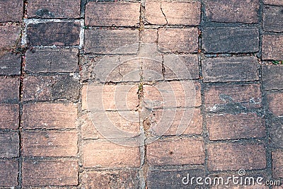 Brick block paving stone Floor texture. square shape Pavement patio design. Stock Photo