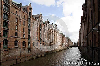 Brick-built Speicherstadt Stock Photo