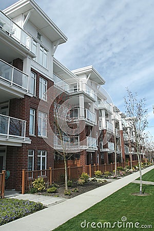 Brick Condominium Building Stock Photo