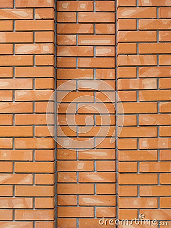 Brick fence vertical columns, abstract texture,background. Stock Photo