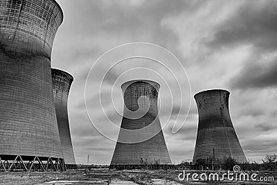 Brick Giant Cooling towers Stock Photo