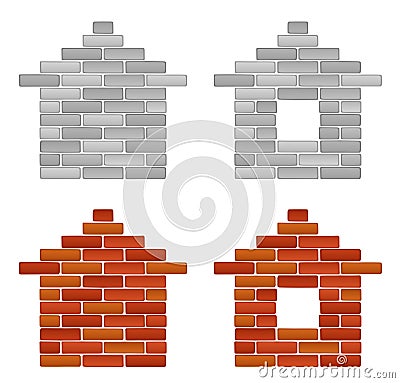 Brick house Vector Illustration