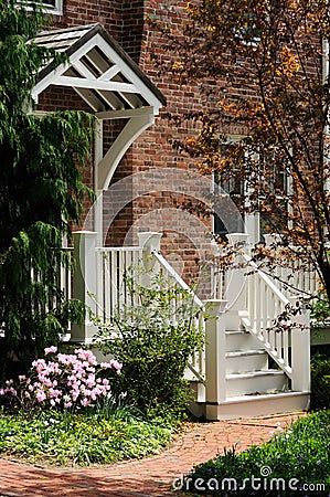 Brick House Entrance Stock Photo