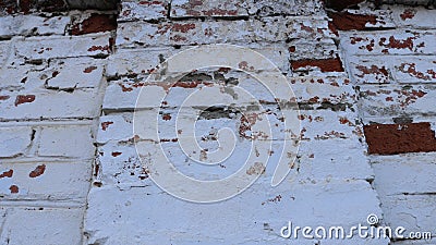 Brick ledge of the building in contrasting color Stock Photo