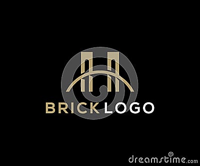 Brick logo design concept, Building logo template Vector Illustration