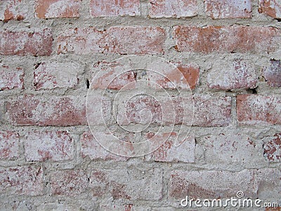 Brick masonry freed from plaster Stock Photo