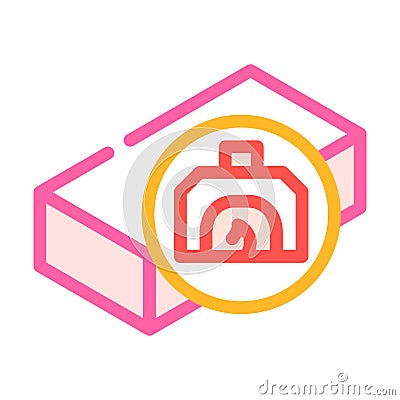 brick for ovens color icon vector illustration Vector Illustration