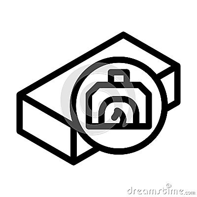 brick for ovens line icon vector illustration Vector Illustration