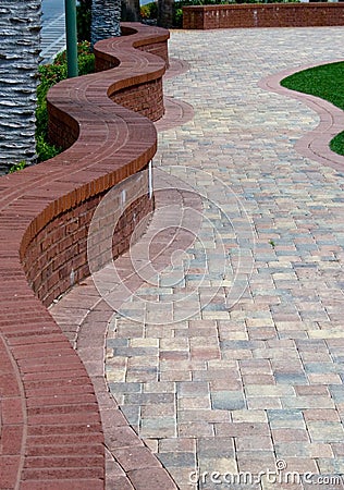 Brick Pathway Stock Photo