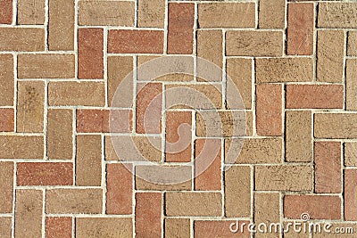 Brick Pavers Background Texture From Above Stock Photo