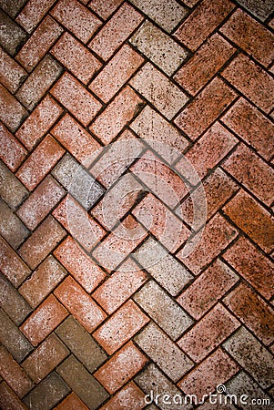 Brick pavers covered in grime Stock Photo
