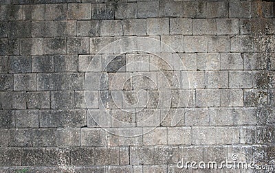 Brick stone gray wall background rough texture Stock Photo