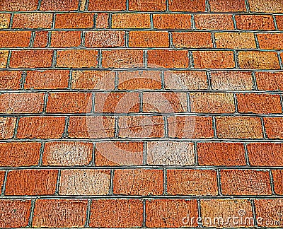 Brick to understand red and orange, brick to understand orange, background of brick, background, screensaver on the comp Stock Photo