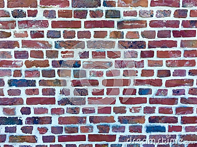 Brick wall background in closeup Stock Photo