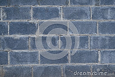 Brick wall with cement mortar. White mortar brick block wall surface texture background. old wall dirty Stock Photo