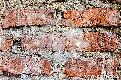 Brick Wall Detal Surface Closeup Architecture Material Stock Photo