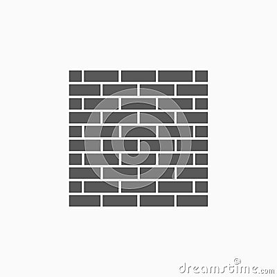 Brick wall icon, wall, surface, barrier Vector Illustration