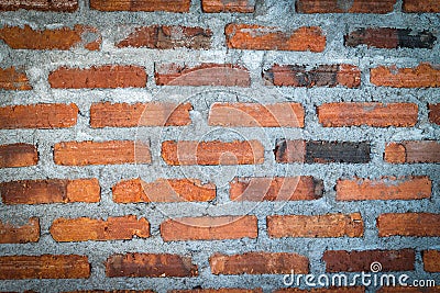 Brick wall of red color texture background Stock Photo