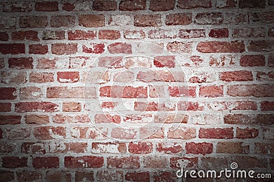 Brick wall, red rustic look, background texture Stock Photo