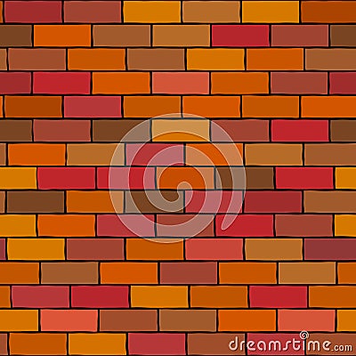Brick Wall Seamless Illustration Vector Background Vector Illustration