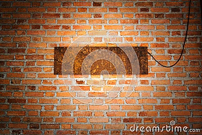 brick wall texture with light Stock Photo