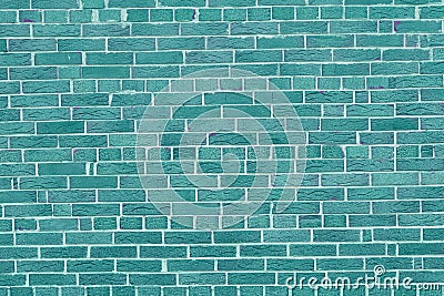 Brick wall with unusual green bricks Stock Photo