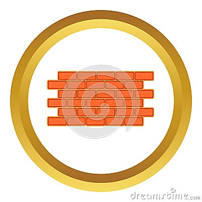 Brick wall vector icon Vector Illustration