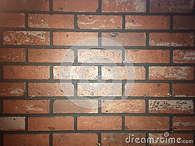 Brick work with a flash Stock Photo