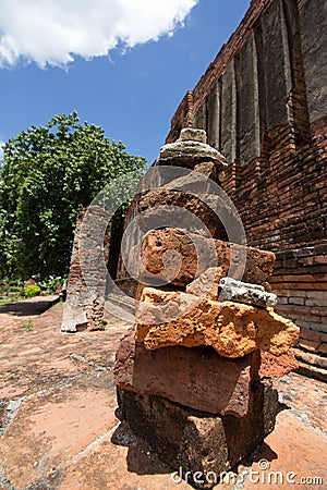 Brickbat set in the Ruins Stock Photo
