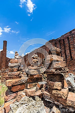 Brickbat set in the Ruins Stock Photo