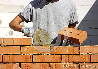 Bricklayer Stock Photo