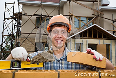 bricklayer Stock Photo