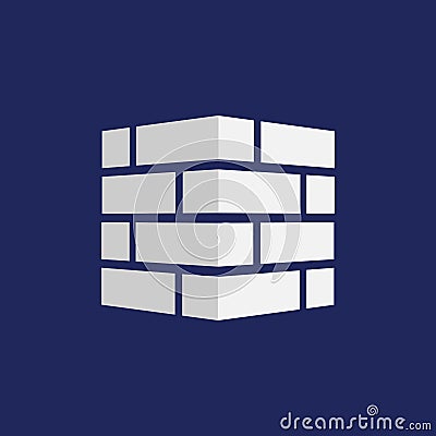 Bricks icon. Bricks logo. isolated on background. Vector illustration. Vector Illustration