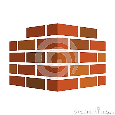 Bricks icon. Bricks logo. isolated on white background. Vector illustration. Vector Illustration