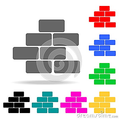 bricks icon. Elements in multi colored icons for mobile concept and web apps. Icons for website design and development, app develo Stock Photo